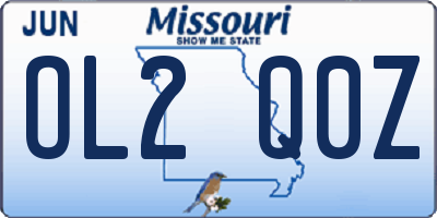 MO license plate OL2Q0Z