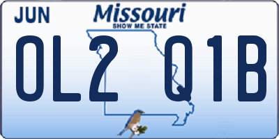 MO license plate OL2Q1B