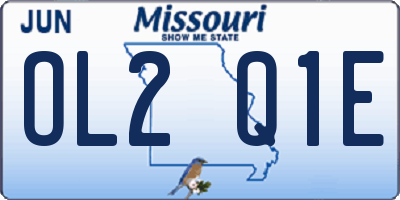 MO license plate OL2Q1E