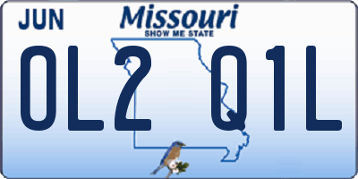 MO license plate OL2Q1L