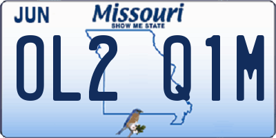MO license plate OL2Q1M