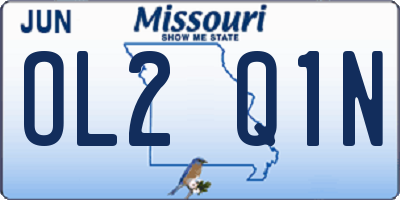 MO license plate OL2Q1N