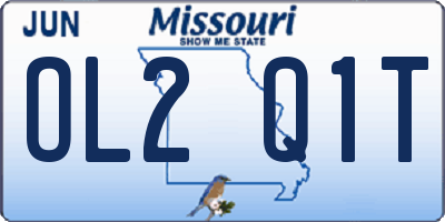 MO license plate OL2Q1T