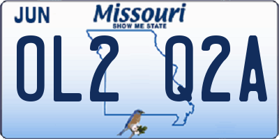 MO license plate OL2Q2A
