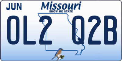 MO license plate OL2Q2B