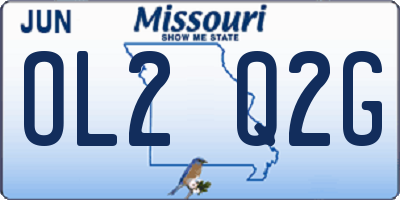 MO license plate OL2Q2G