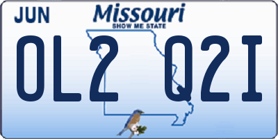 MO license plate OL2Q2I