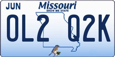 MO license plate OL2Q2K
