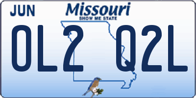 MO license plate OL2Q2L