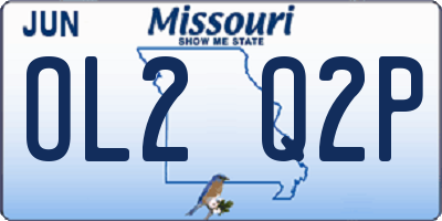 MO license plate OL2Q2P