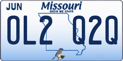 MO license plate OL2Q2Q