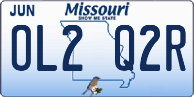 MO license plate OL2Q2R