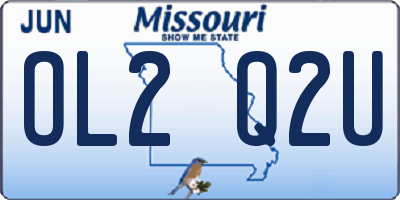 MO license plate OL2Q2U