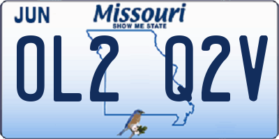 MO license plate OL2Q2V