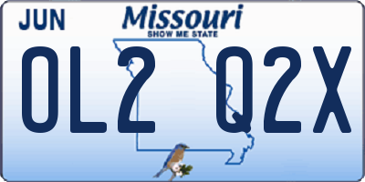 MO license plate OL2Q2X