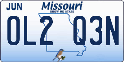 MO license plate OL2Q3N