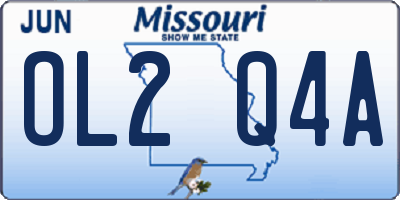 MO license plate OL2Q4A