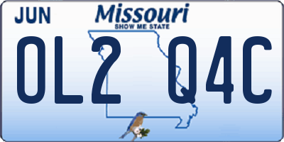 MO license plate OL2Q4C