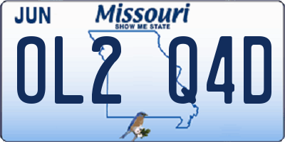 MO license plate OL2Q4D