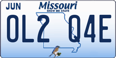 MO license plate OL2Q4E