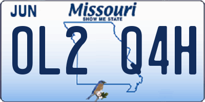MO license plate OL2Q4H