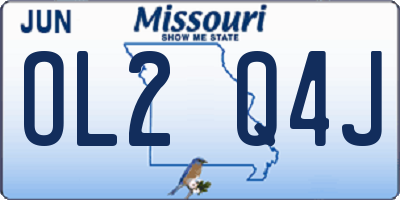MO license plate OL2Q4J