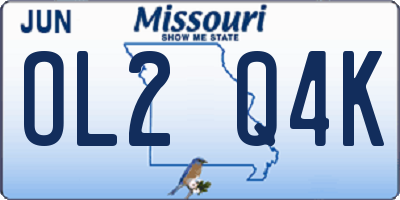 MO license plate OL2Q4K