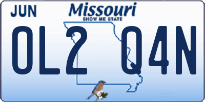 MO license plate OL2Q4N