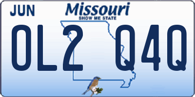 MO license plate OL2Q4Q