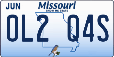 MO license plate OL2Q4S