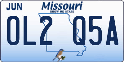 MO license plate OL2Q5A