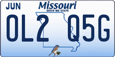 MO license plate OL2Q5G