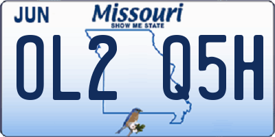 MO license plate OL2Q5H