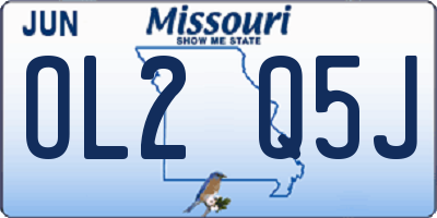 MO license plate OL2Q5J