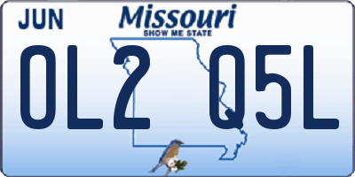 MO license plate OL2Q5L