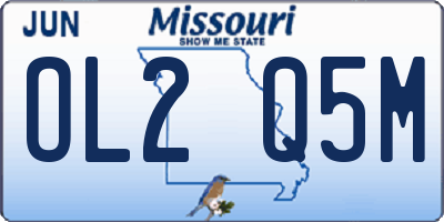 MO license plate OL2Q5M