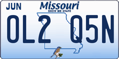 MO license plate OL2Q5N