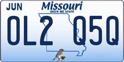 MO license plate OL2Q5Q