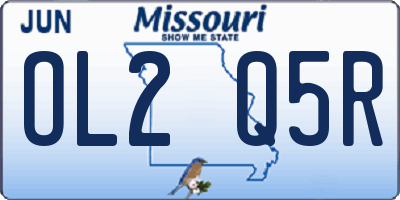 MO license plate OL2Q5R
