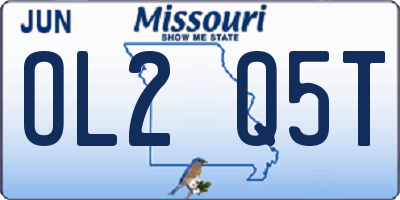MO license plate OL2Q5T