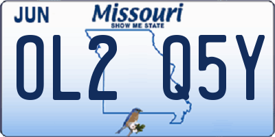 MO license plate OL2Q5Y