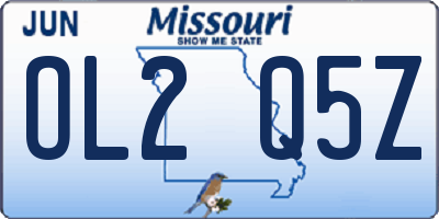 MO license plate OL2Q5Z