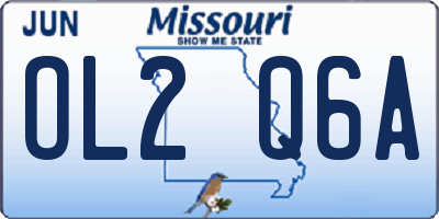 MO license plate OL2Q6A