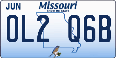 MO license plate OL2Q6B