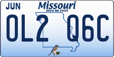 MO license plate OL2Q6C
