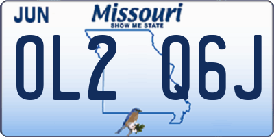 MO license plate OL2Q6J