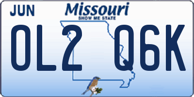 MO license plate OL2Q6K
