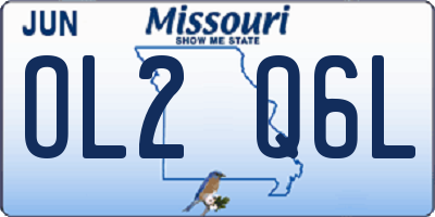MO license plate OL2Q6L