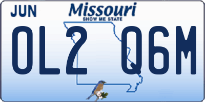 MO license plate OL2Q6M