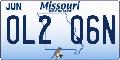 MO license plate OL2Q6N